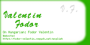 valentin fodor business card